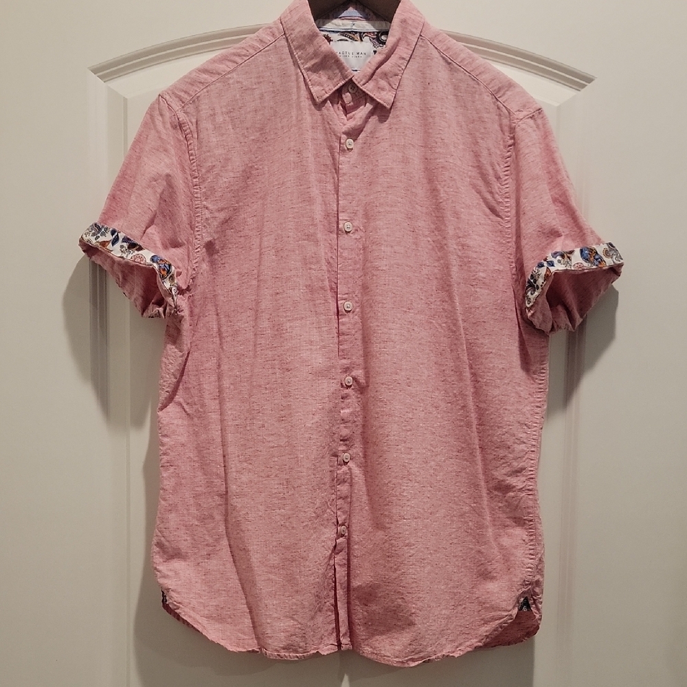 Men's Pink Short Sleeve Shirt